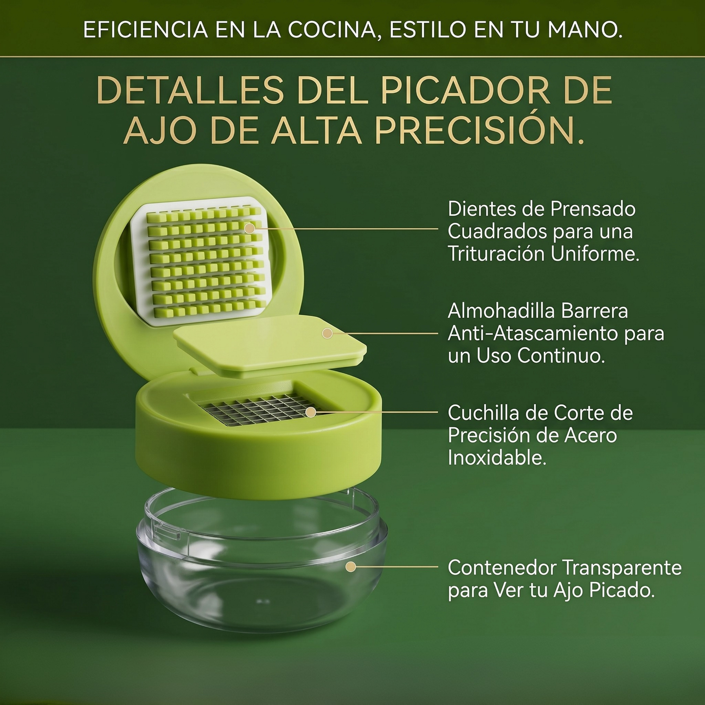 Precisión Gourmet: Prensa Manual de Ajo y Jengibre